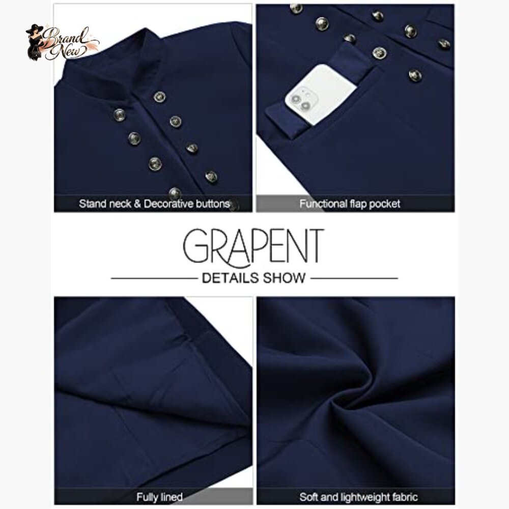 Polyester Blazer With Buttons Pockets Open Front … - image 6